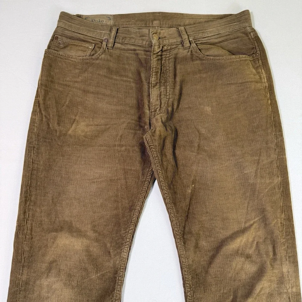 Polo Ralph‎ Lauren Pants Men's 34x30 Brown Corduroy The Hampton Straight Preppy